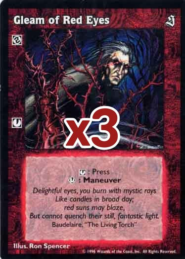 Gleam of Red Eyes [Sabbat set] - VTES CCG