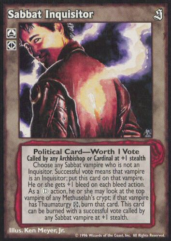 Sabbat Inquisitor [Sabbat set] - VTES CCG