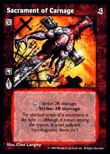 Sacrament of Carnage [Sabbat set] - VTES CCG