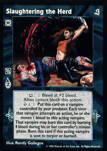 Slaughtering the Herd [Sabbat set] - VTES CCG