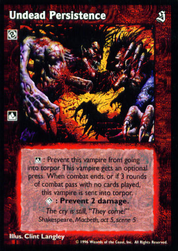 Undead Persistence [Sabbat set] - VTES CCG