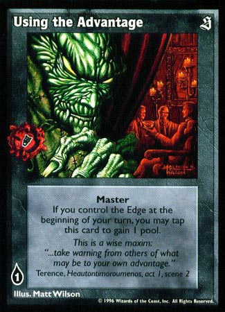 Using the Advantage [Sabbat set] - VTES CCG