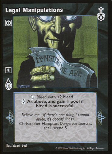 Legal Manipulations [SW set] - VTES CCG