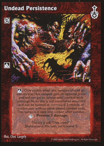 Undead Persistence [SW set] - VTES CCG