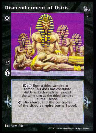 Dismemberment of Osiris [FN set] - VTES CCG