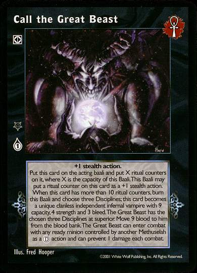 Call the Great Beast [BL set] - VTES CCG