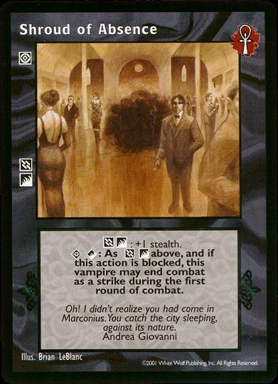 Shroud of Absence [BL set] - VTES CCG