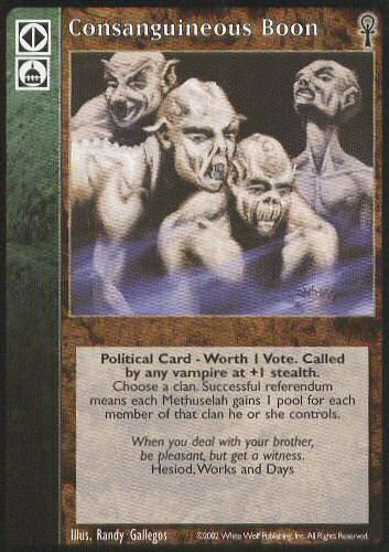 Consanguineous Boon [CE set] - VTES CCG