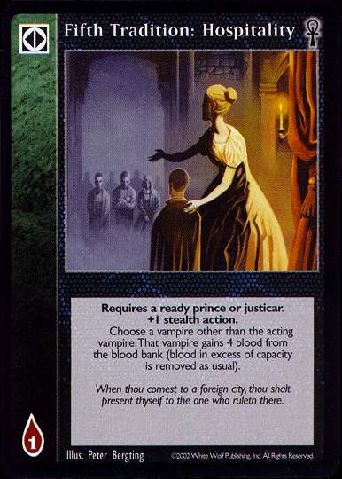 Fifth Tradition: Hospitality [CE set] - VTES CCG