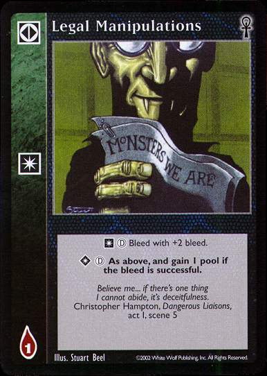 Legal Manipulations [CE set] - VTES CCG