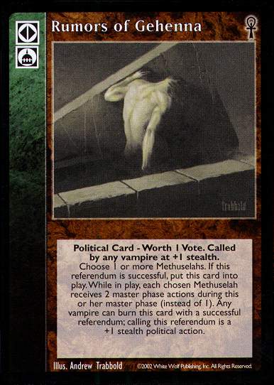 Rumors of Gehenna [CE set] - VTES CCG