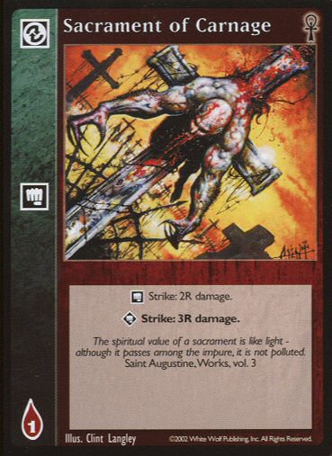 Sacrament of Carnage [CE set] - VTES CCG