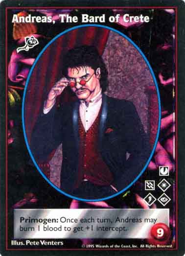 Andreas, The Bard of Crete [V:TES set] - VTES CCG