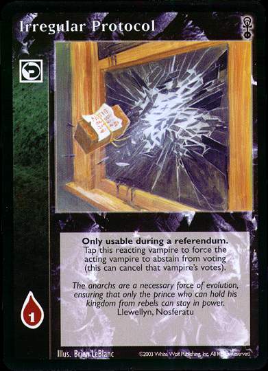 Irregular Protocol [Anarchs set] - VTES CCG