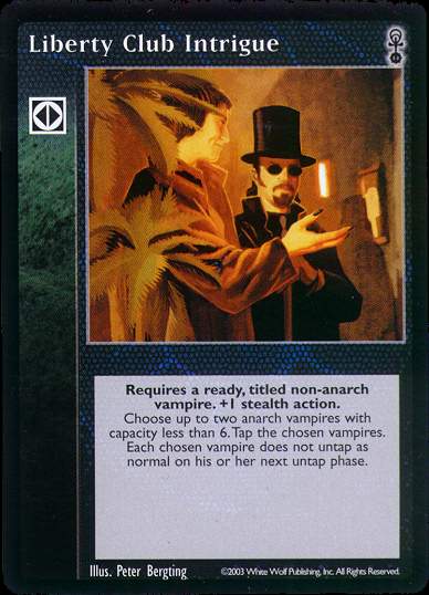 Liberty Club Intrigue [Anarchs set] - VTES CCG
