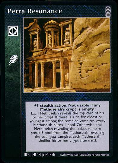 Petra Resonance [Anarchs set] - VTES CCG