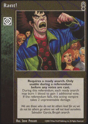 Rant! [Anarchs set] - VTES CCG