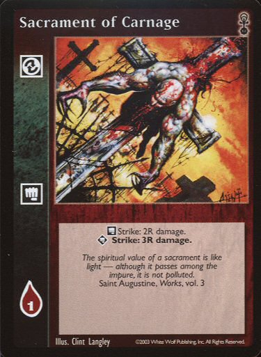 Sacrament of Carnage [Anarchs set] - VTES CCG