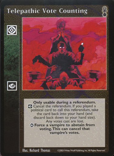 Telepathic Vote Counting [Anarchs set] - VTES CCG