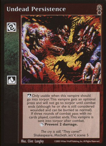 Undead Persistence [Anarchs set] - VTES CCG