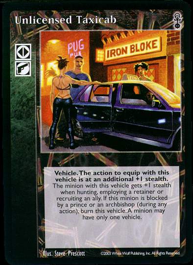 Unlicensed Taxicab [Anarchs set] - VTES CCG