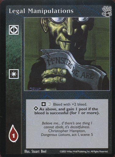 Legal Manipulations [BH set] - VTES CCG