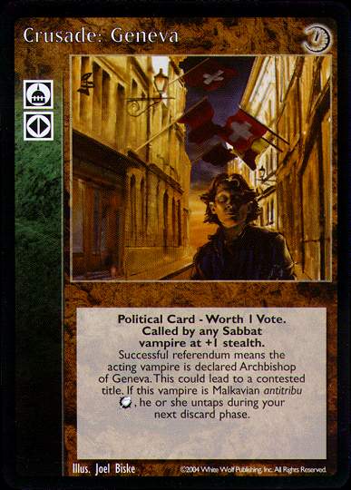 Crusade: Geneva [Gehenna set] - VTES CCG