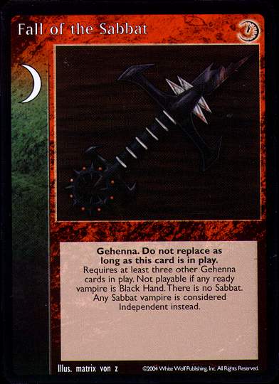 Fall of the Sabbat [Gehenna set] - VTES CCG