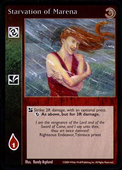 Starvation of Marena [Gehenna set] - VTES CCG
