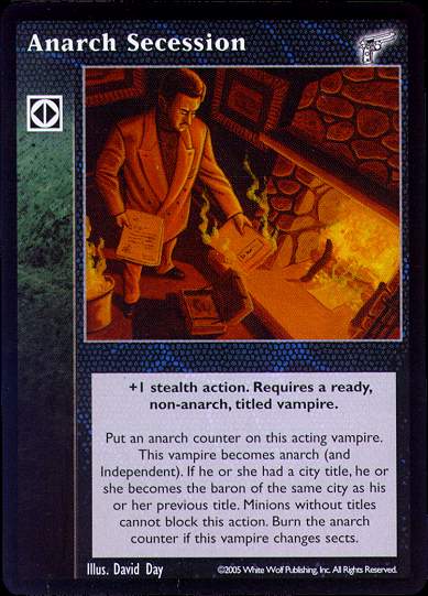 Anarch Secession [KMW set] - VTES CCG