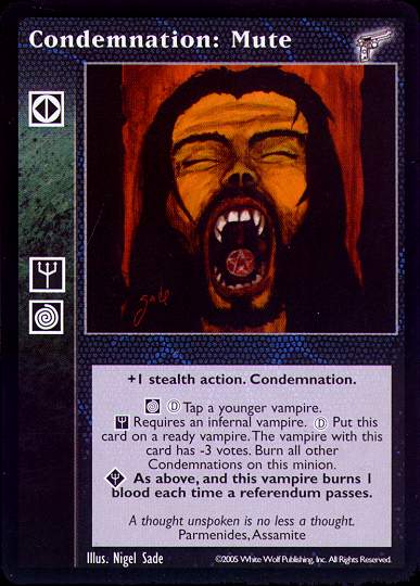 Condemnation: Mute [KMW set] - VTES CCG