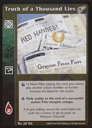 Truth of a Thousand Lies [KMW set] - VTES CCG