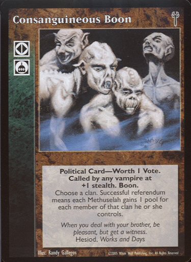 Consanguineous Boon [LoB set] - VTES CCG