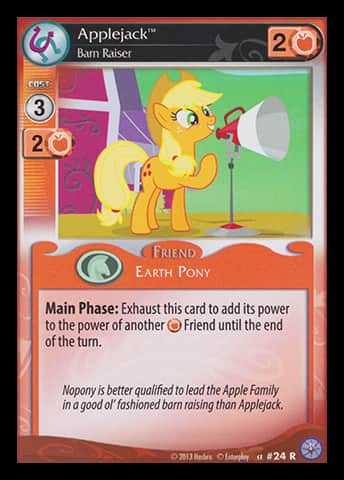 Applejack *Barn Raiser* (V.1 - Rare) - Premiere - Anglais (EN) - OCCASION