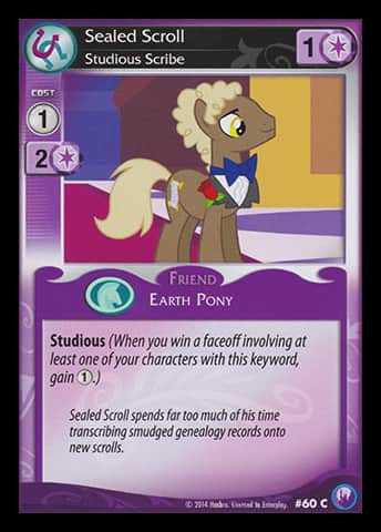 Sealed Scroll *Studious Scribe* - Canterlot Nights - Anglais (EN) - OCCASION
