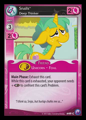 Snails *Deep Thinker* - Canterlot Nights - Anglais (EN) - OCCASION