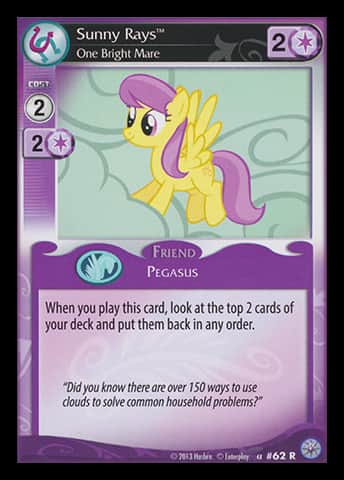 Sunny Rays *One Bright Mare* - Premiere - Anglais (EN) - OCCASION