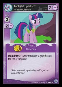 Twilight Sparkle *All-Team Organizer* (V.1 - Common) - Premiere - Anglais (EN) - OCCASION