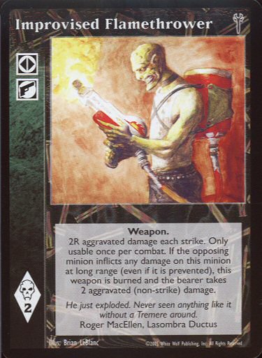 Improvised Flamethrower [LoB set] - VTES CCG