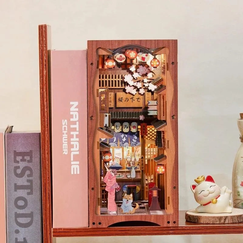 Book Nook - Under the Sakura Tree - Kit 214 pièces avec LED - NEUF