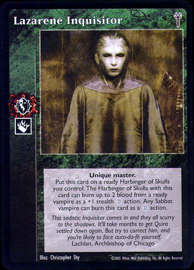 Lazarene Inquisitor [LoB set] - VTES CCG
