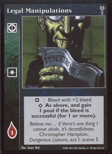 Legal Manipulations [LoB set] - VTES CCG