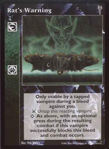 Rat's Warning [LoB set] - VTES CCG