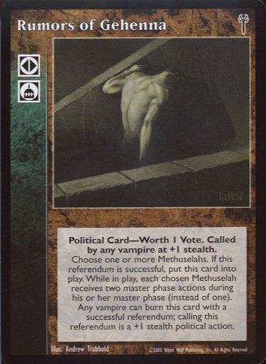 Rumors of Gehenna [LoB set] - VTES CCG