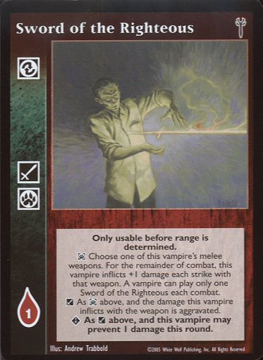 Sword of the Righteous [LoB set] - VTES CCG