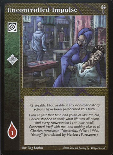 Uncontrolled Impulse [LoB set] - VTES CCG