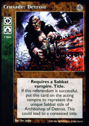 Crusade: Detroit [Third set] - VTES CCG