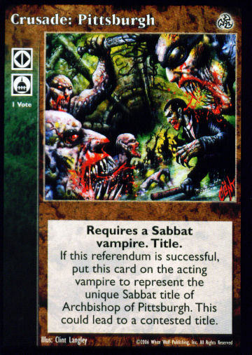 Crusade: Pittsburgh [Third set] - VTES CCG