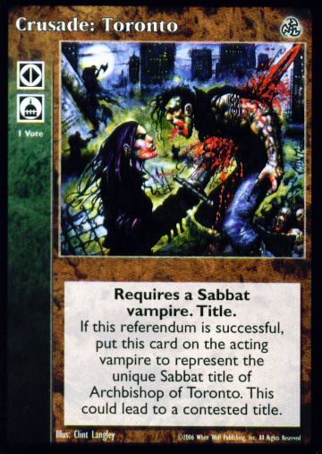 Crusade: Toronto [Third set] - VTES CCG