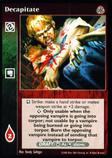 Decapitate [Third set] - VTES CCG